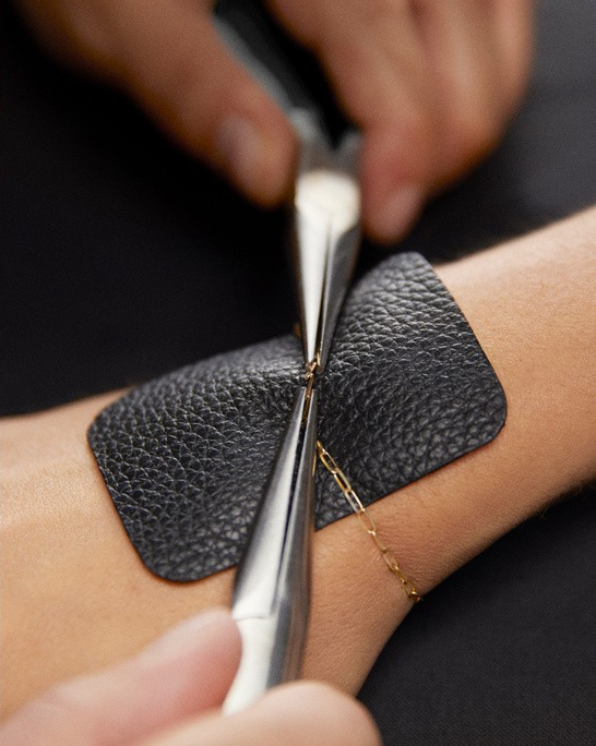 Permanent jewellery bracelet being welded at Ariuna Silver Townsville