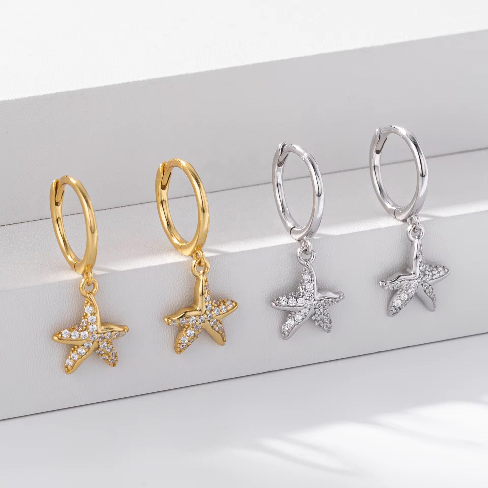 Starfish Hoop Dangle