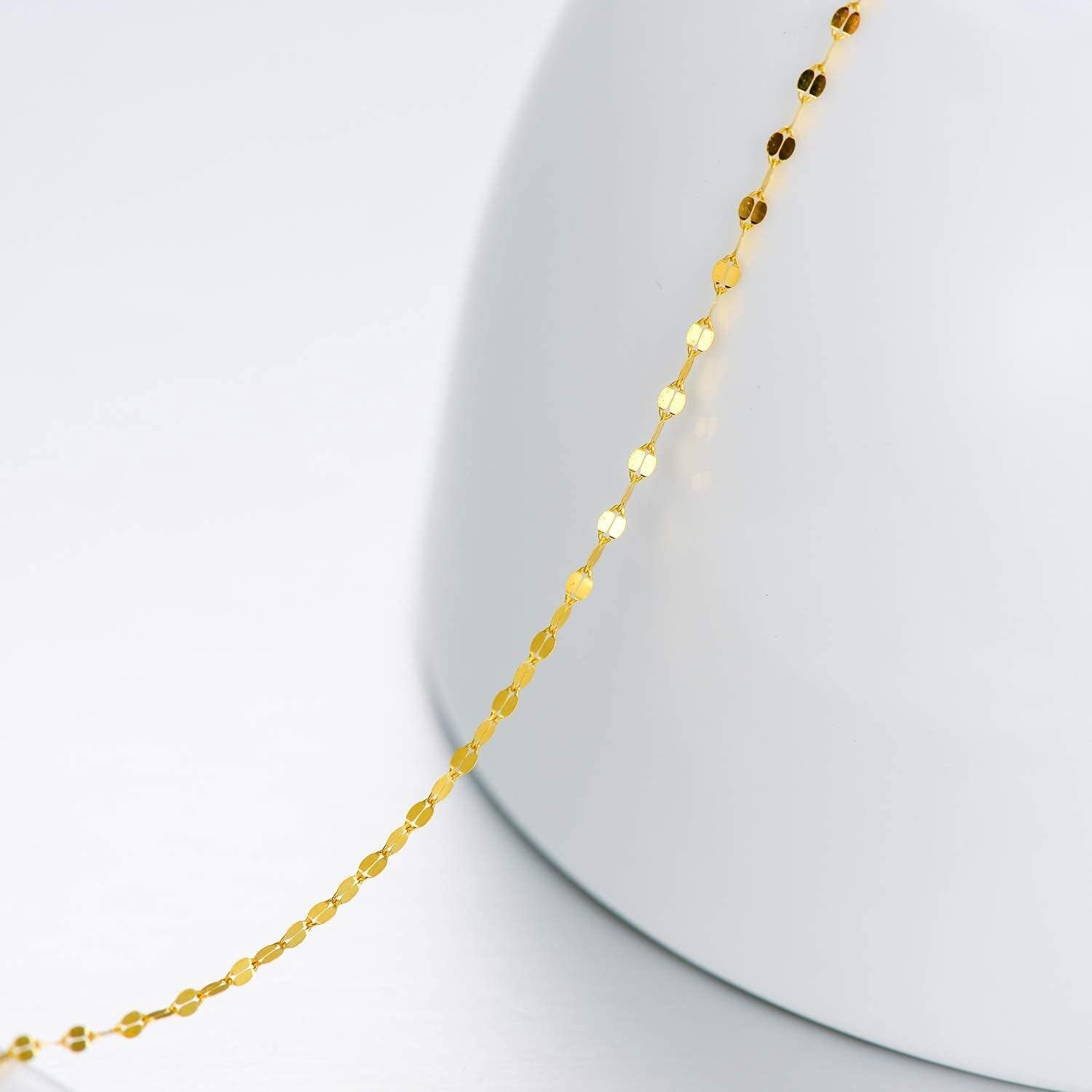 Gold Mirror Link Chain Necklace
