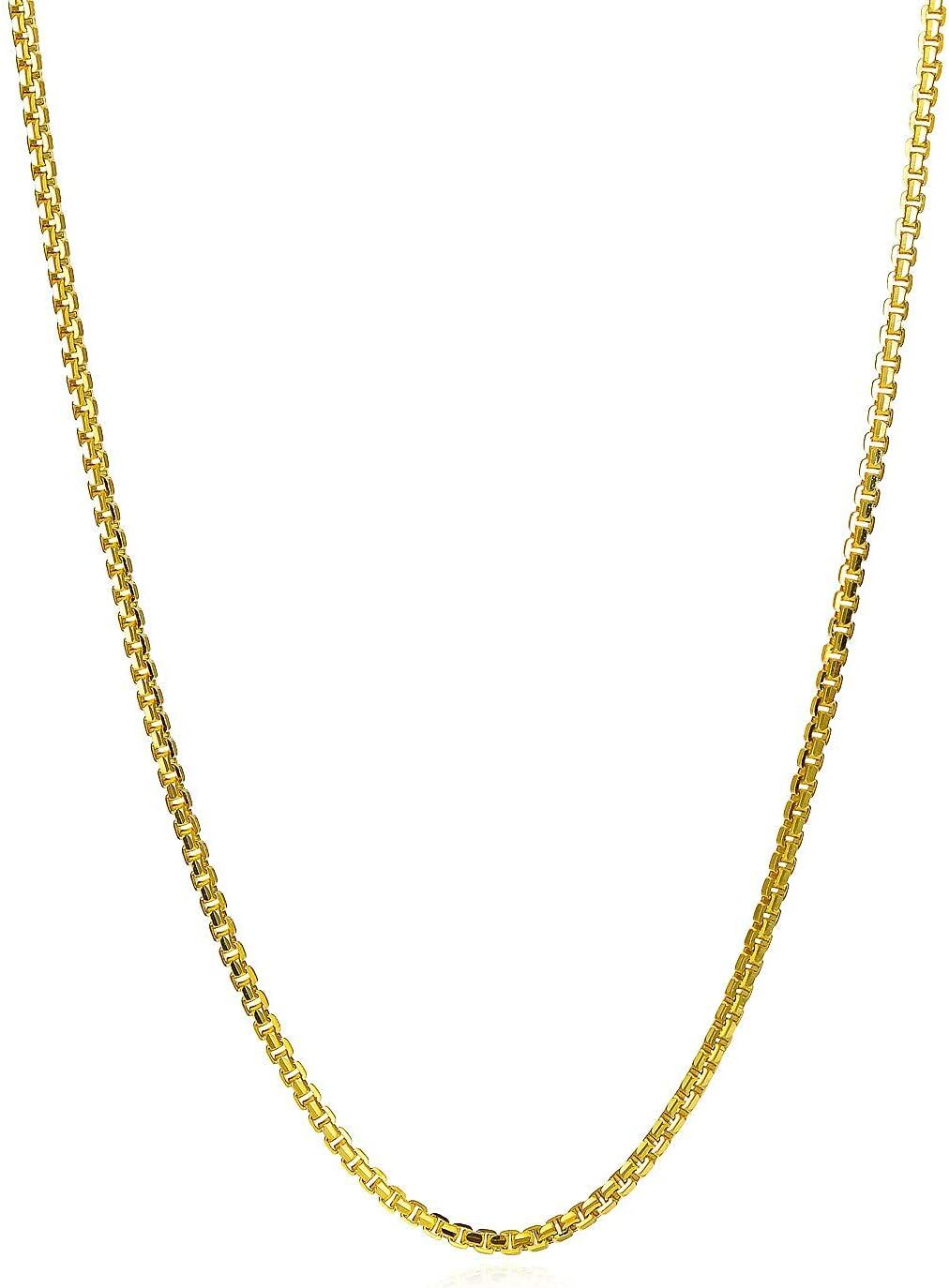 Gold Box Chain Necklace