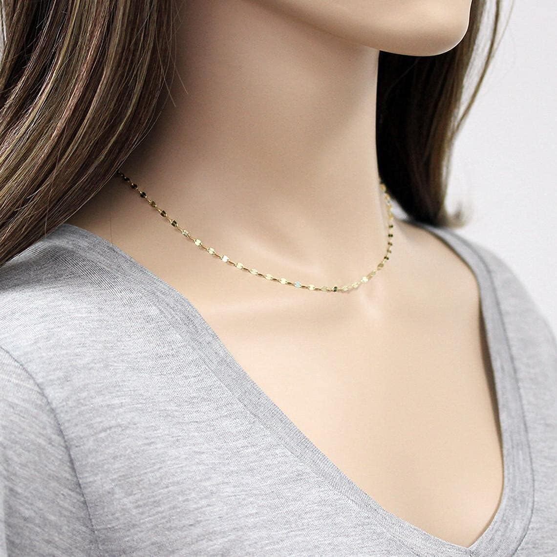 Gold Mirror Link Chain Necklace