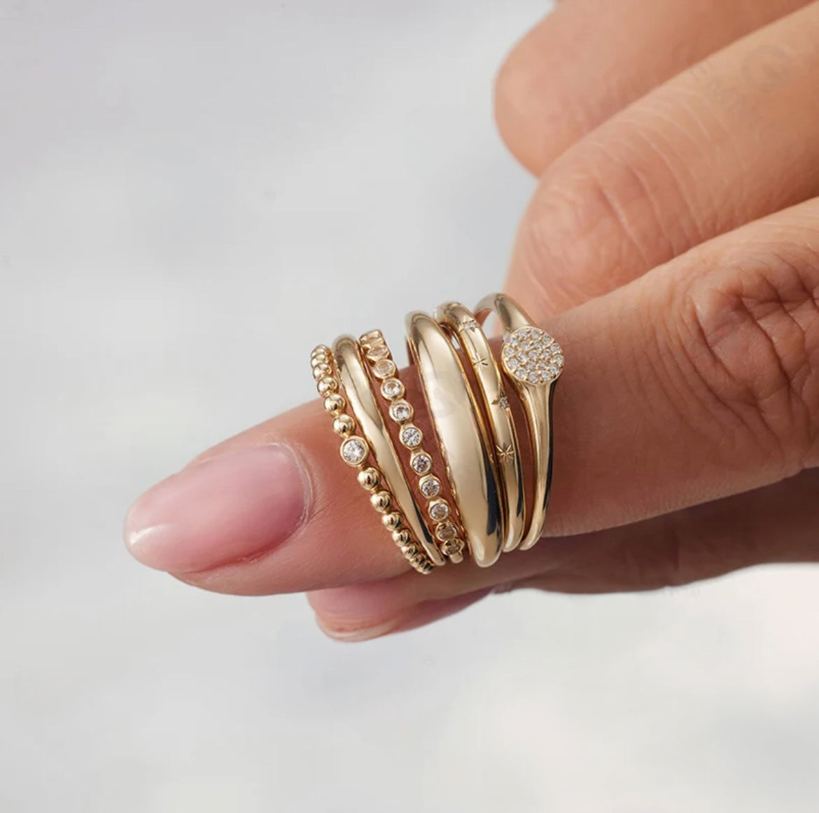 Minimalist bead ring image 2