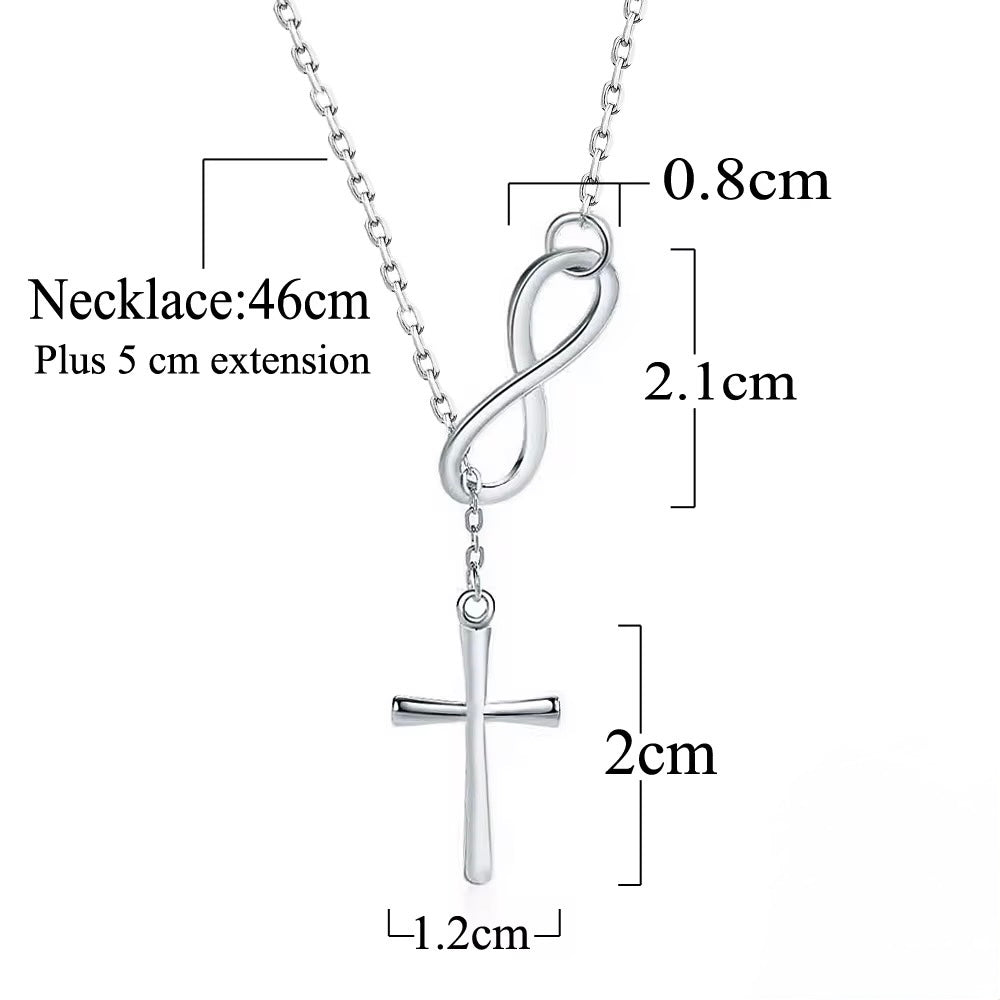 Cross & Infinity Necklace Sterling Silver