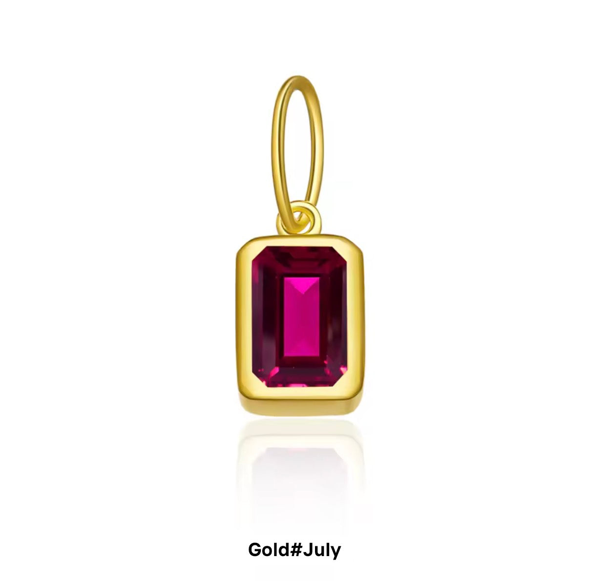Birthstone Charm 925 Sterling Silver
