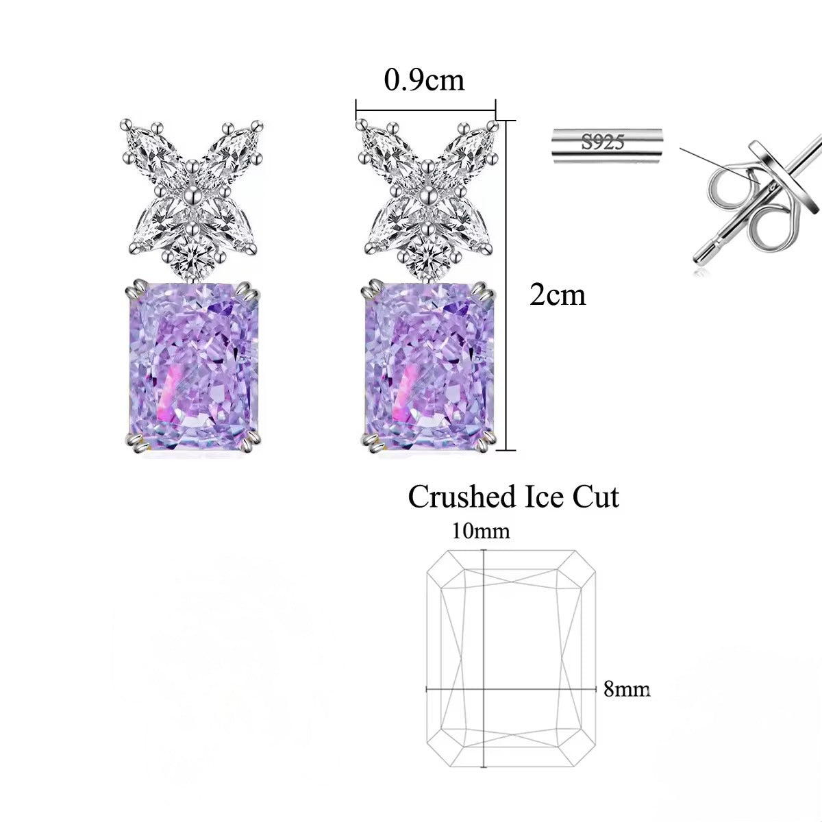 Butterfly Stud Earrings Sterling Silver