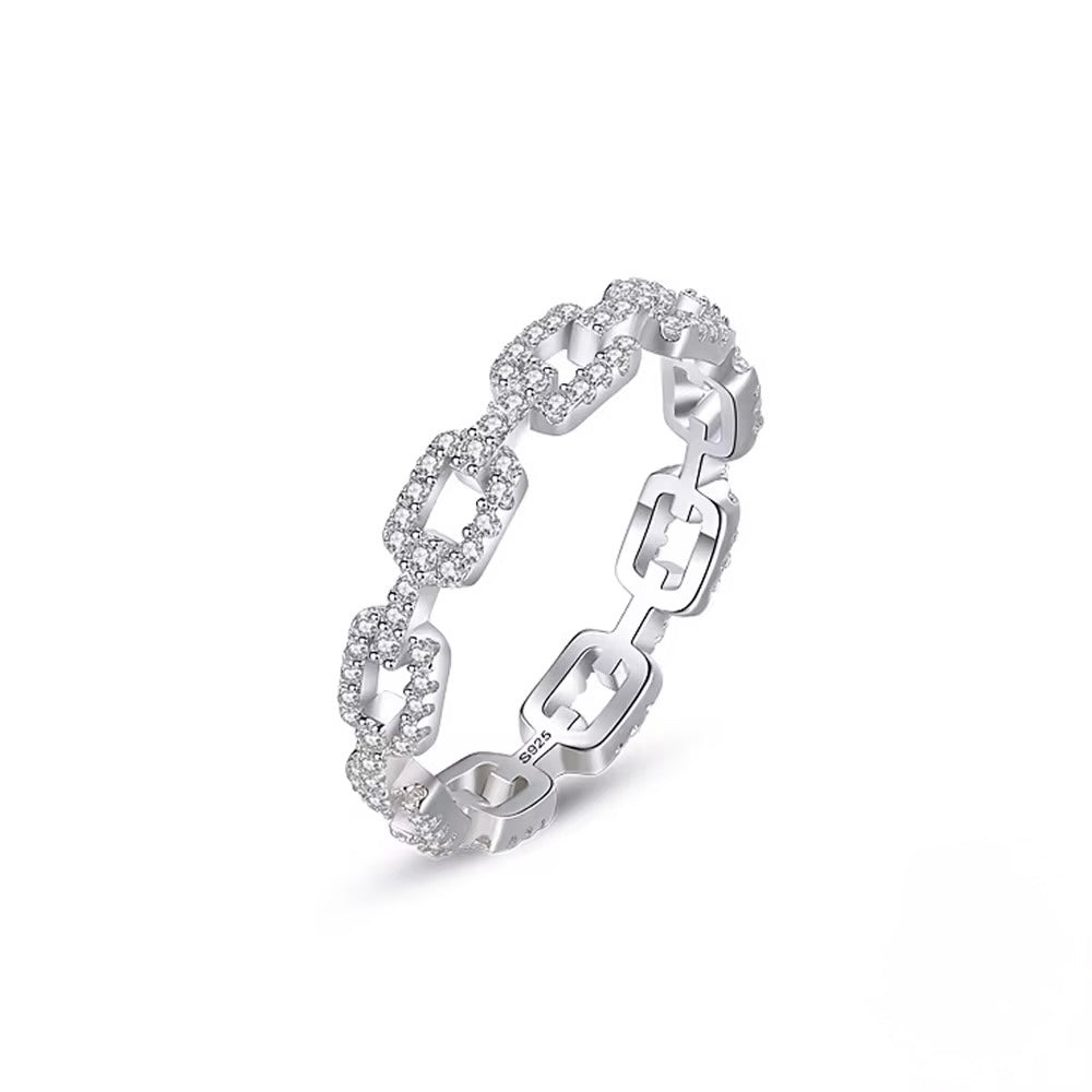 Cuban Link Ring Sterling Silver