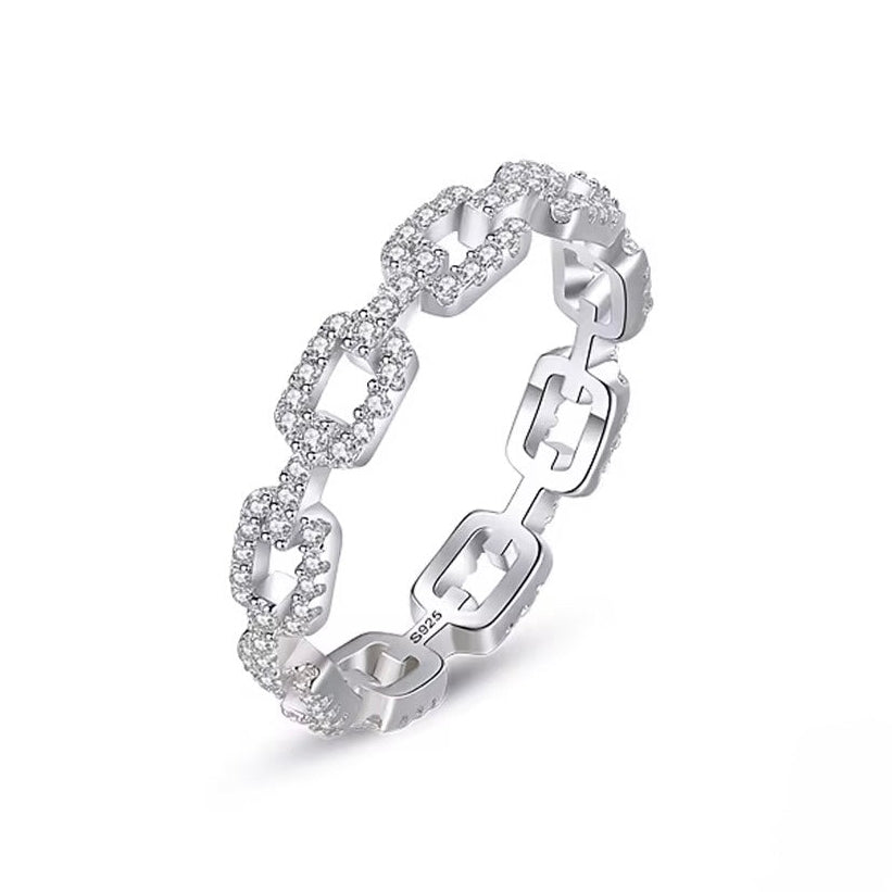 Cuban Link Ring Sterling Silver
