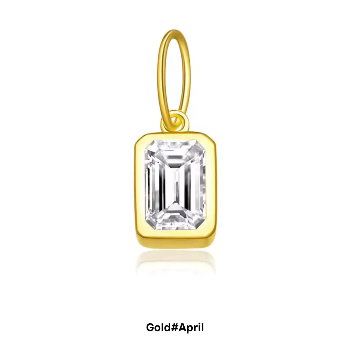 Birthstone Charm 925 Sterling Silver