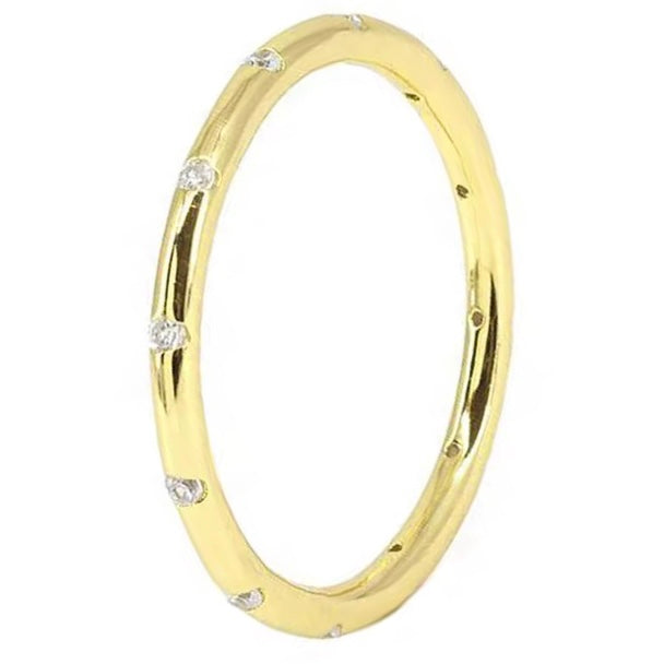 Simple White CZ Ring
