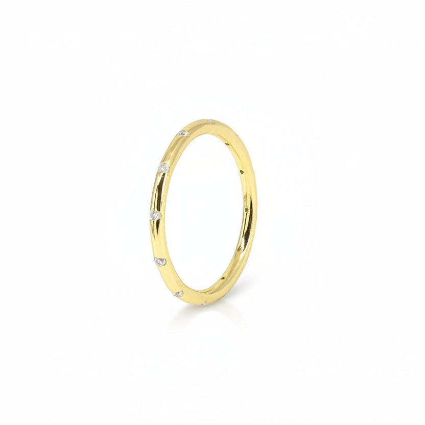 Simple White CZ Ring