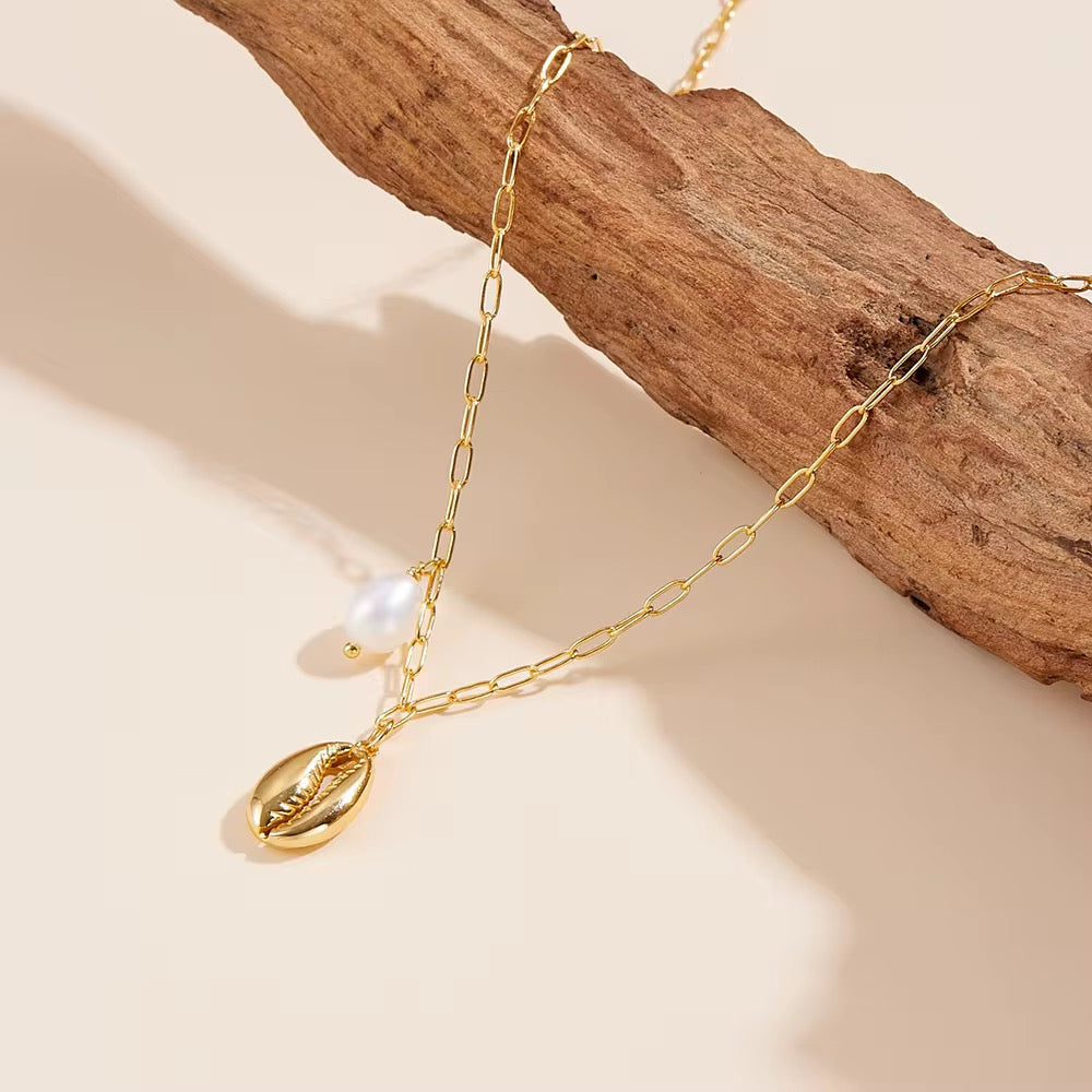 Lava & Pearl Necklace