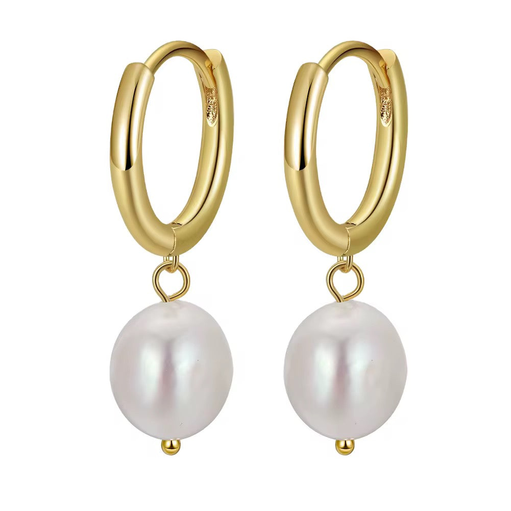 Big Hoop Pearl Drop