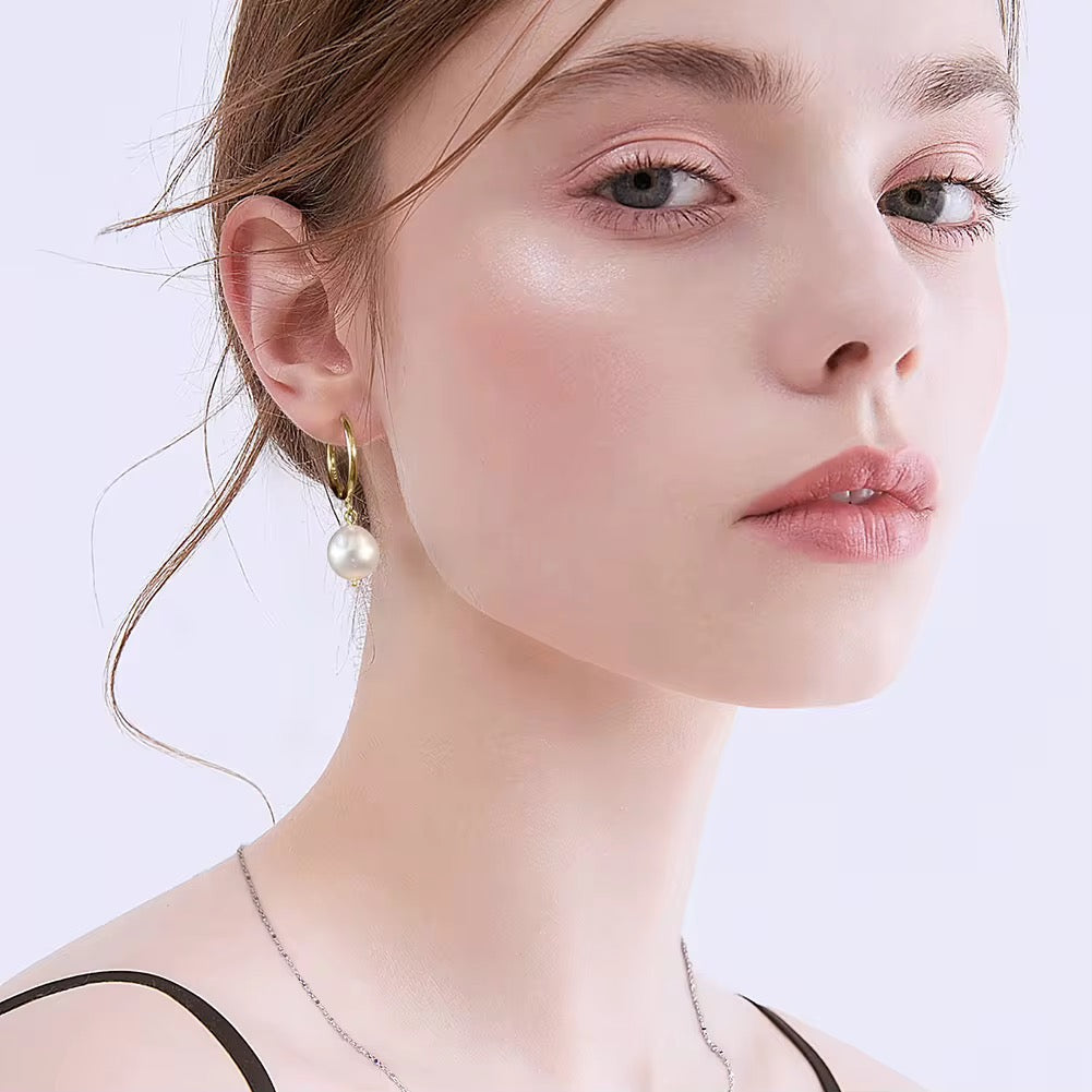 Big Hoop Pearl Drop