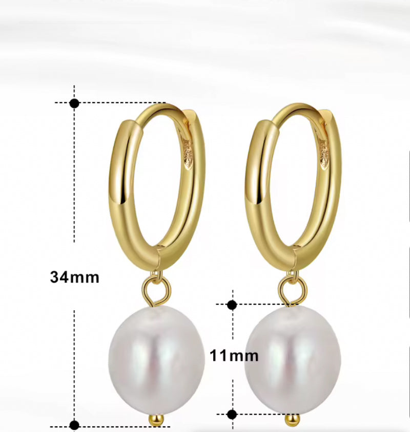 Big Hoop Pearl Drop