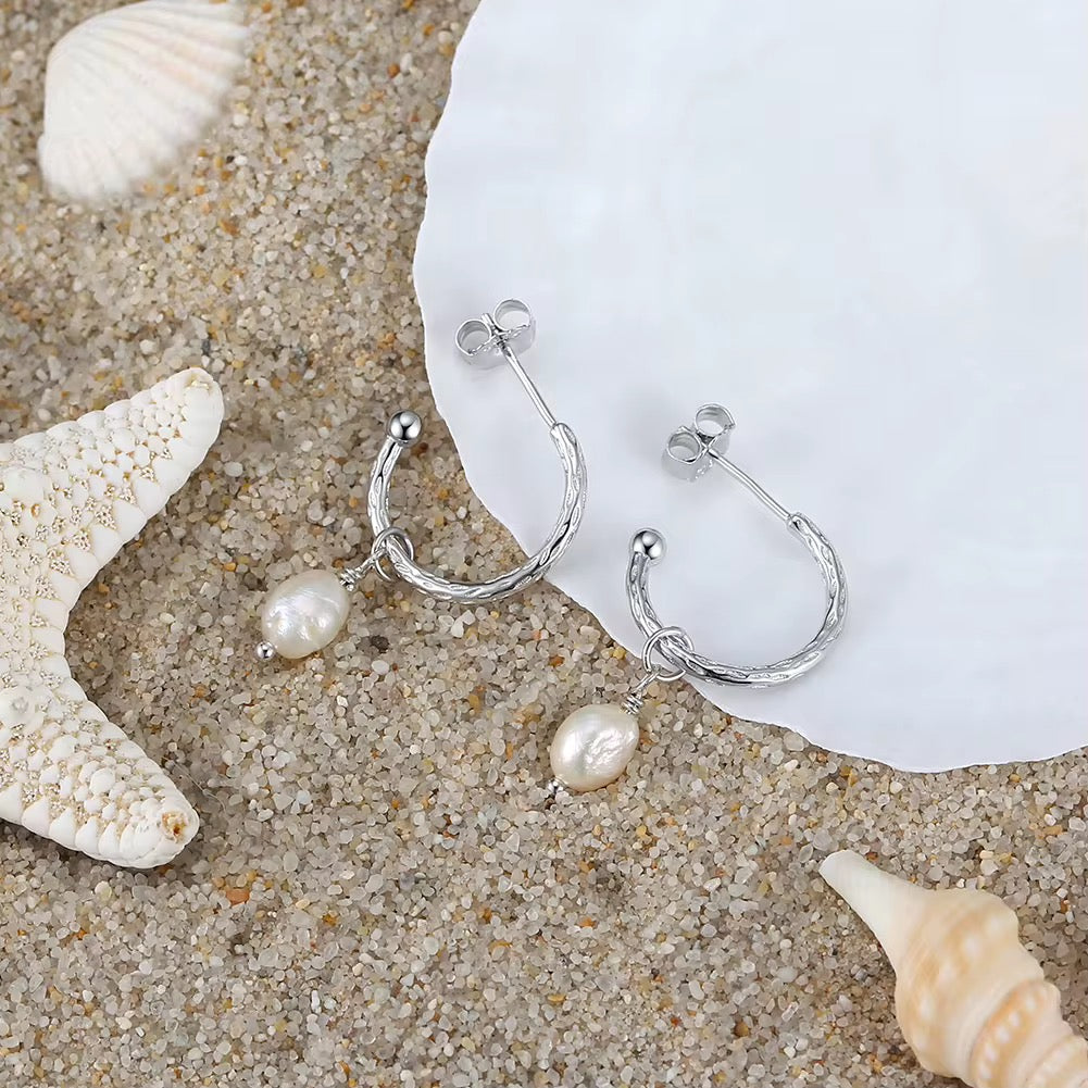 Silver Pearl Drop
