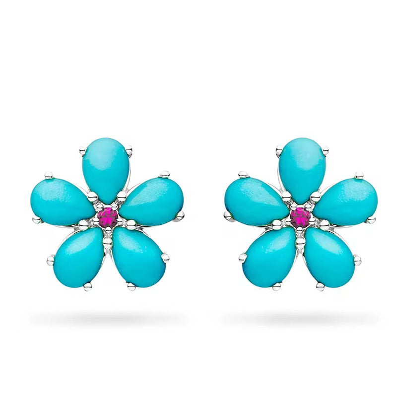 Blue turquoise stud
