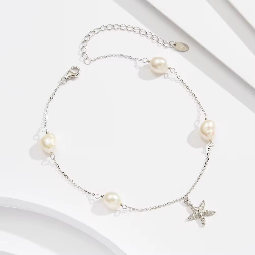 Starfish Pearl anklet