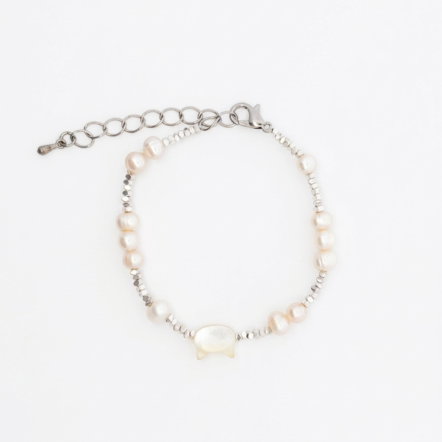 Cat Pearl Bracelet