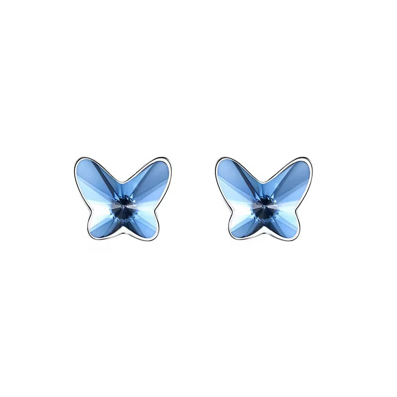 Swarovski Butterfly Stud Earrings 925 Sterling Silver