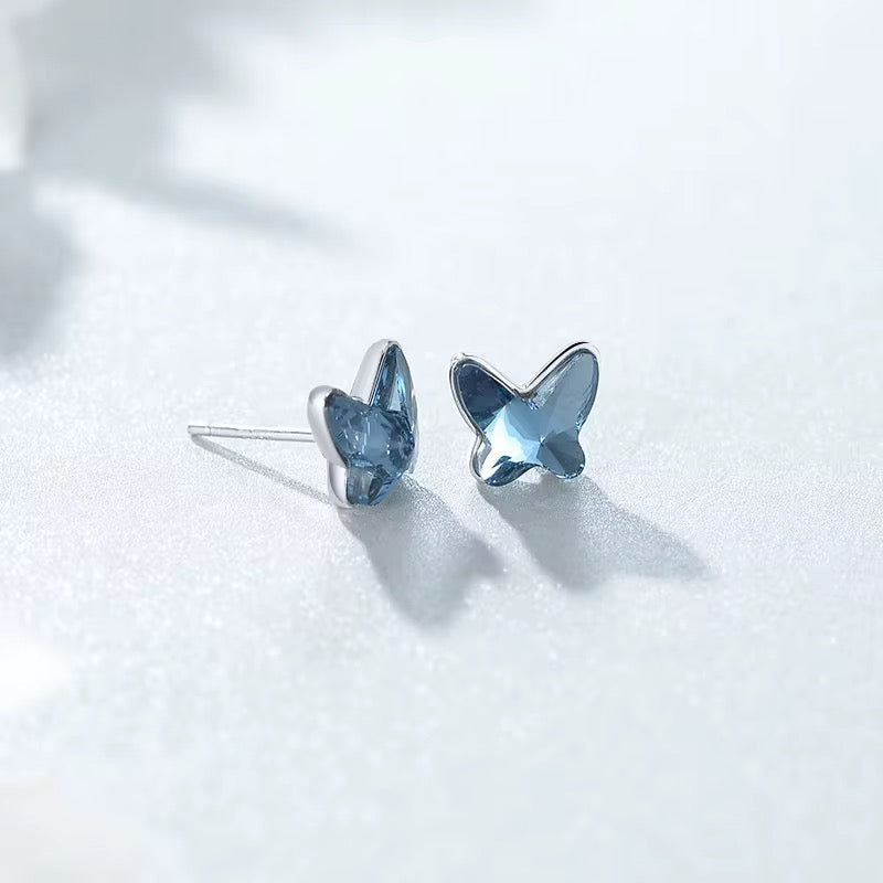 Swarovski Butterfly Stud Earrings 925 Sterling Silver