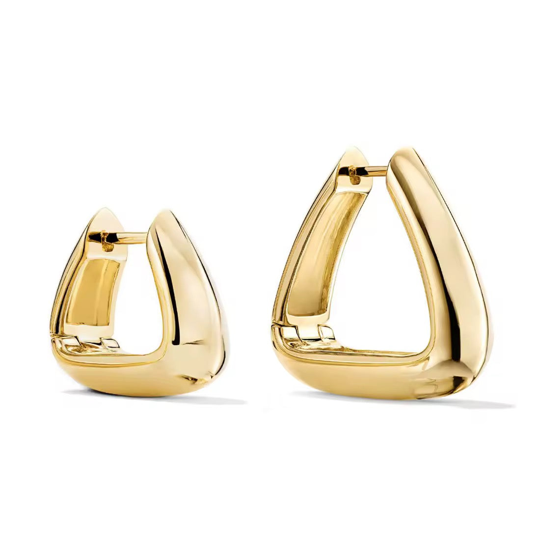Trapezoid Huggie earrings