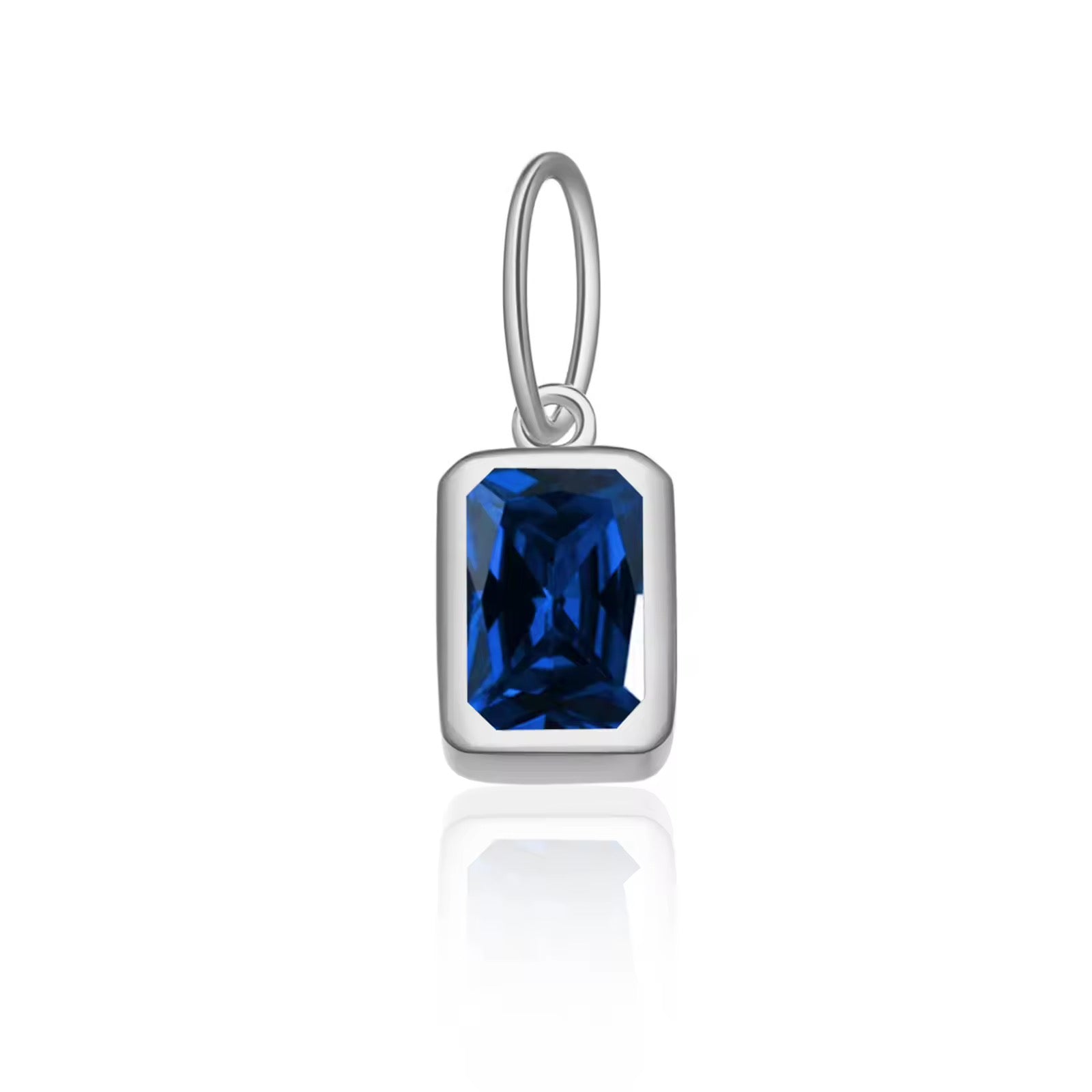 Birthstone Charm 925 Sterling Silver