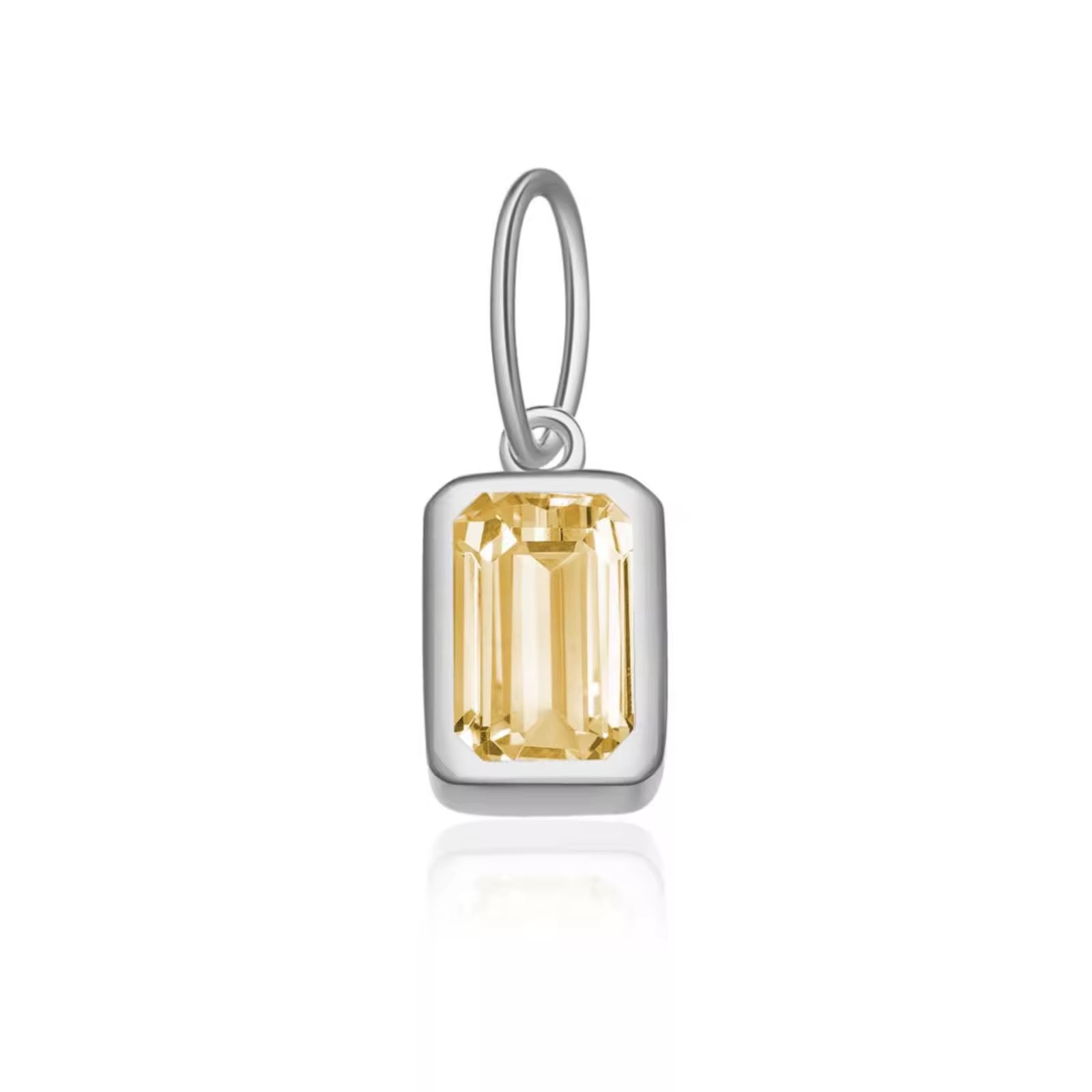 Birthstone Charm 925 Sterling Silver