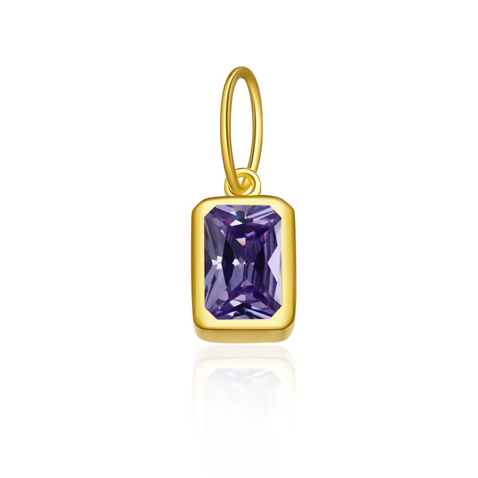 Birthstone Charm 925 Sterling Silver
