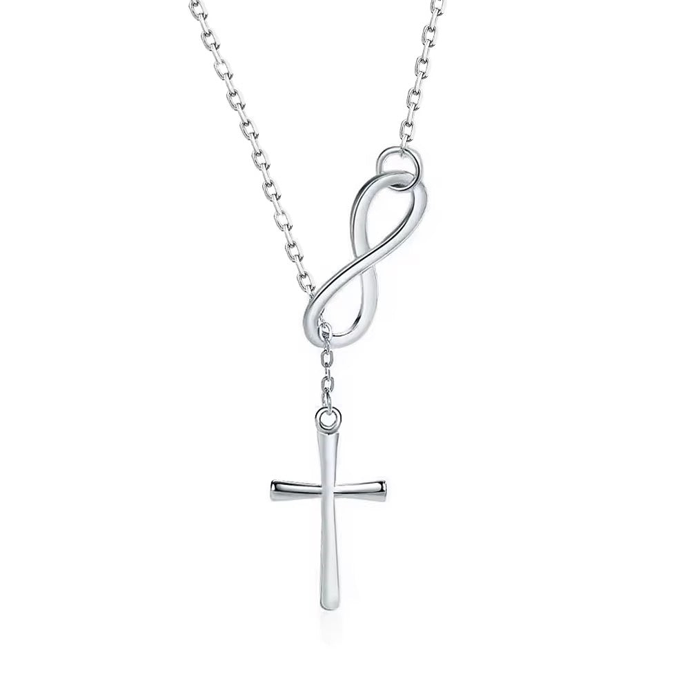 Cross & Infinity Necklace Sterling Silver