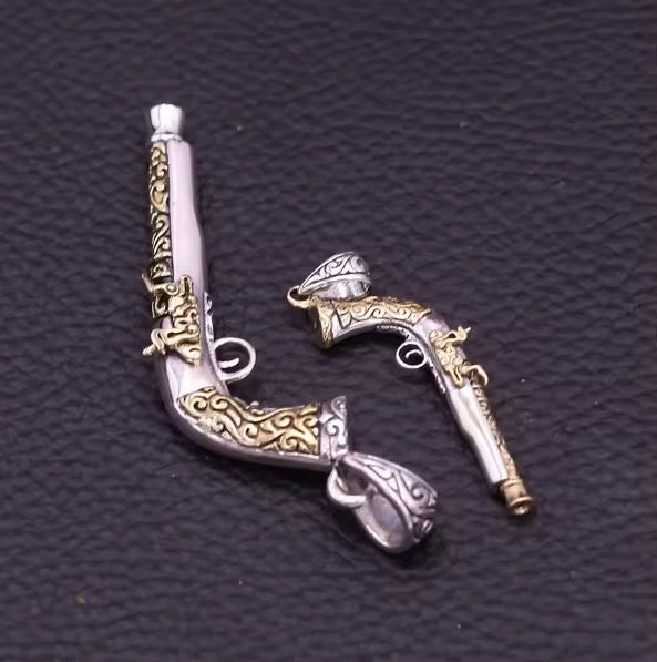 Cowboy Revolver Pendant