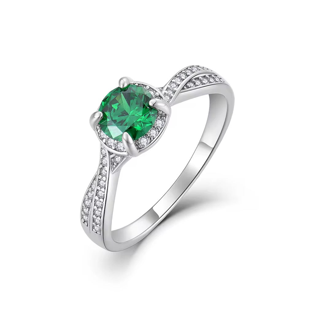 Crossover Pavé CZ Ring Sterling Silver