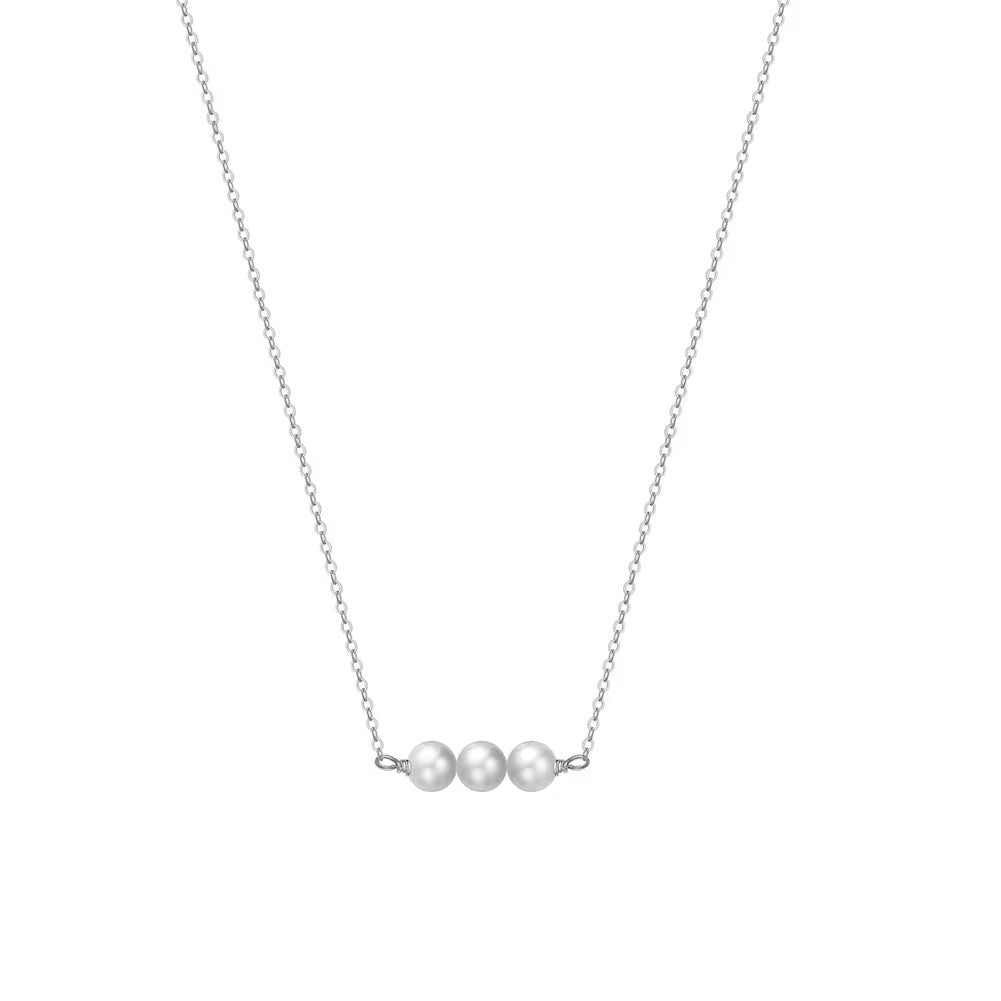Three Pearl 14k Gold-Plated
