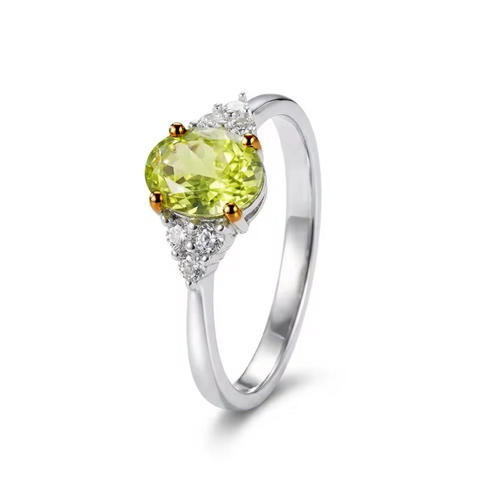 Canary Yellow CZ Solitaire Ring – Sterling Silver