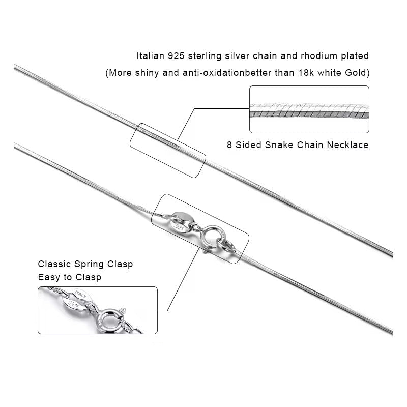 Sided Snake Chain Necklace