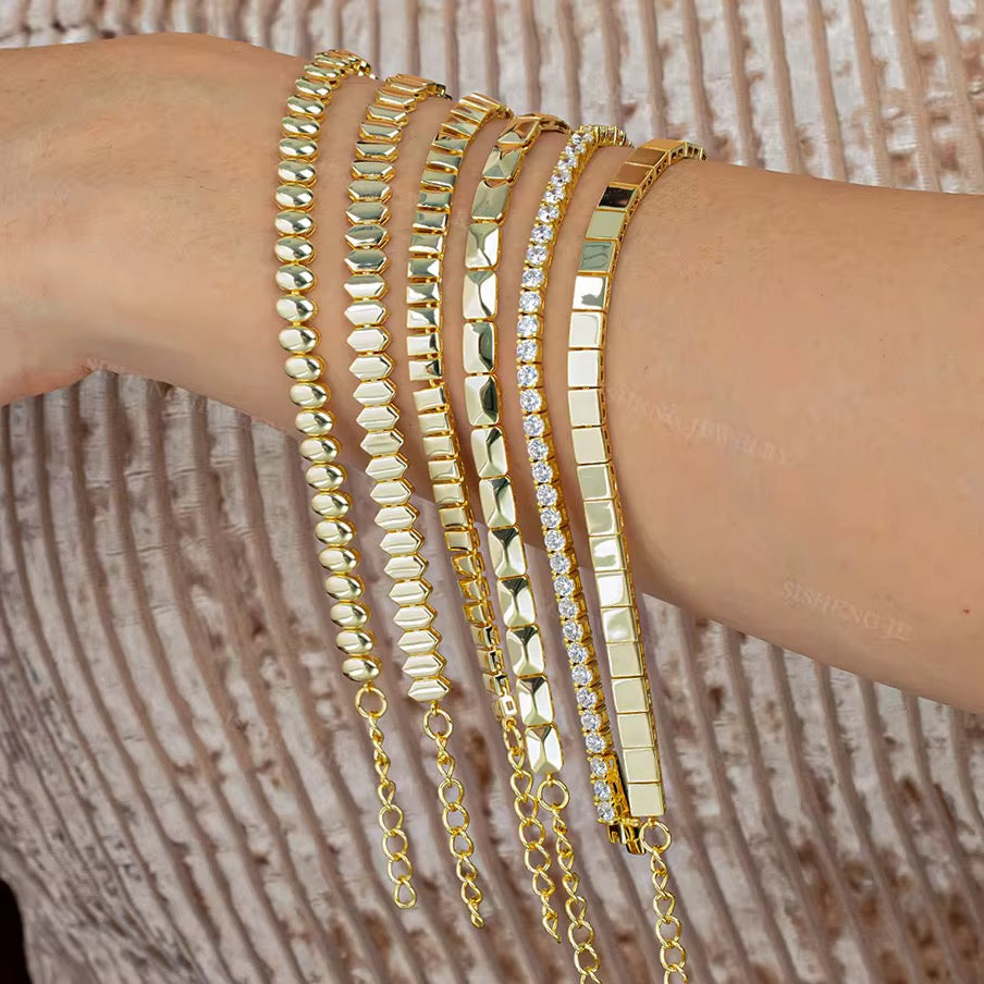 Chunky Plain Tennis Bracelet