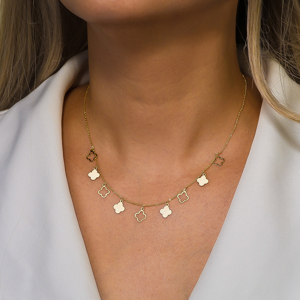 Four Leaf Clover Charm Necklace