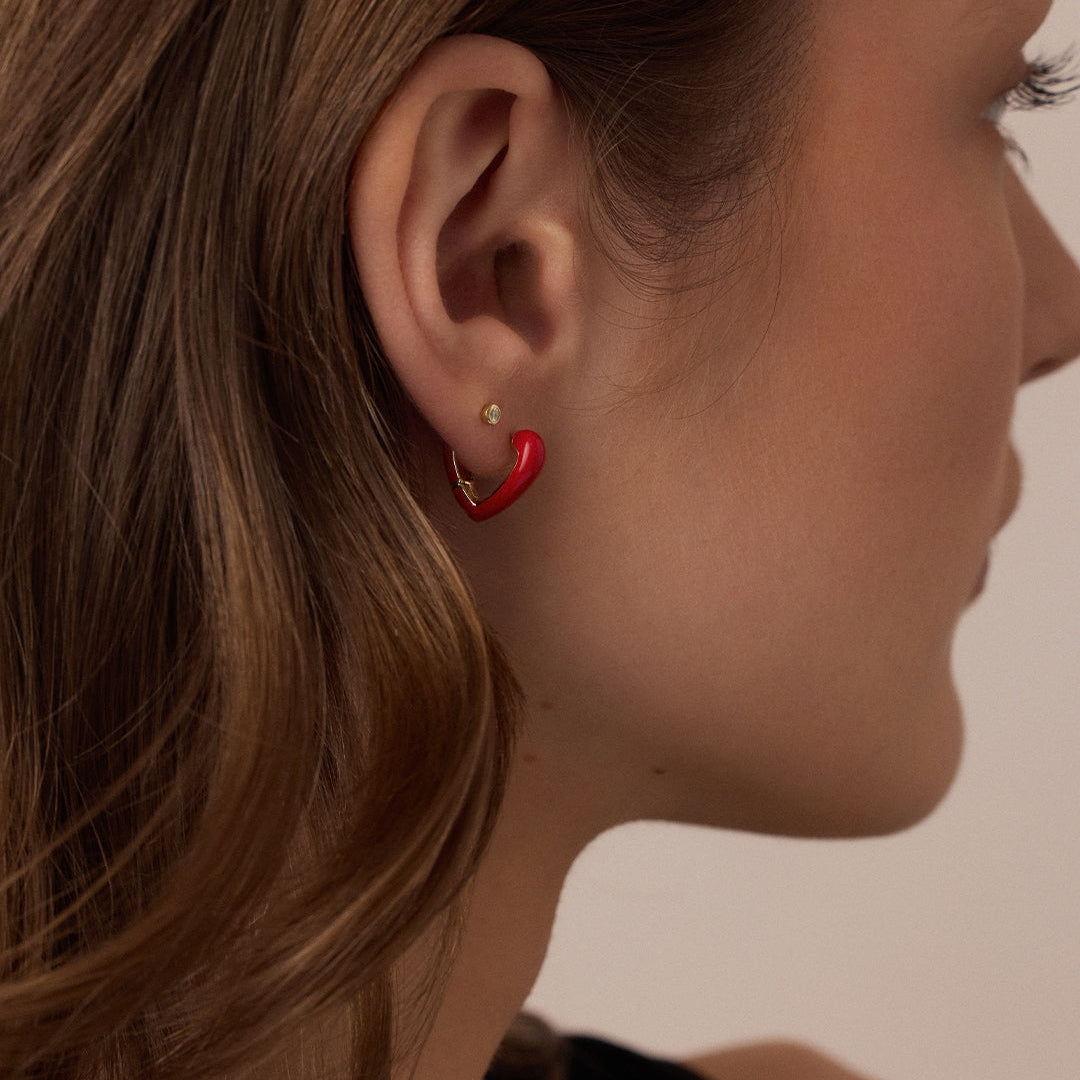Heart Hoop Earrings