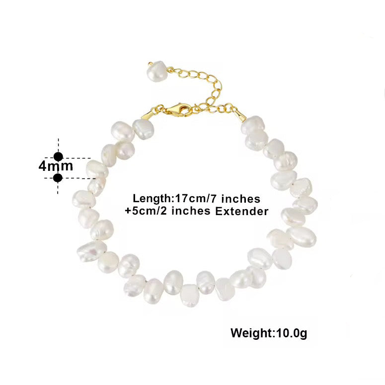 Irregular Shape Pearl Bracelet