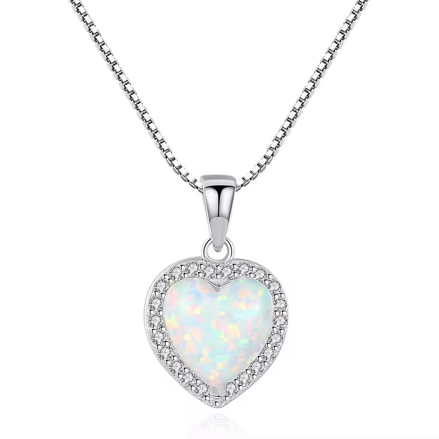 Heart Opal Necklace