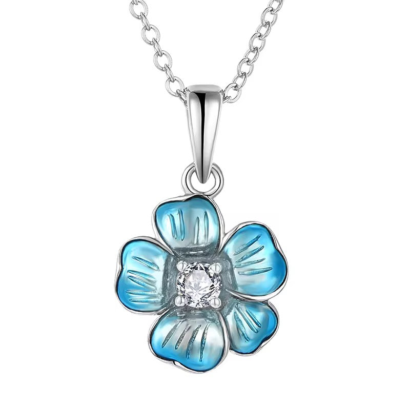 Enamel Flower Necklace