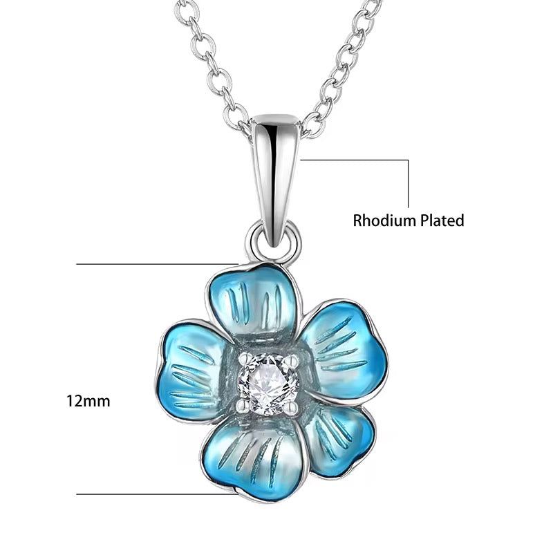 Enamel Flower Necklace
