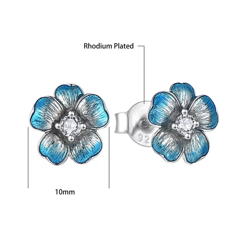 Enamel Flower Earrings