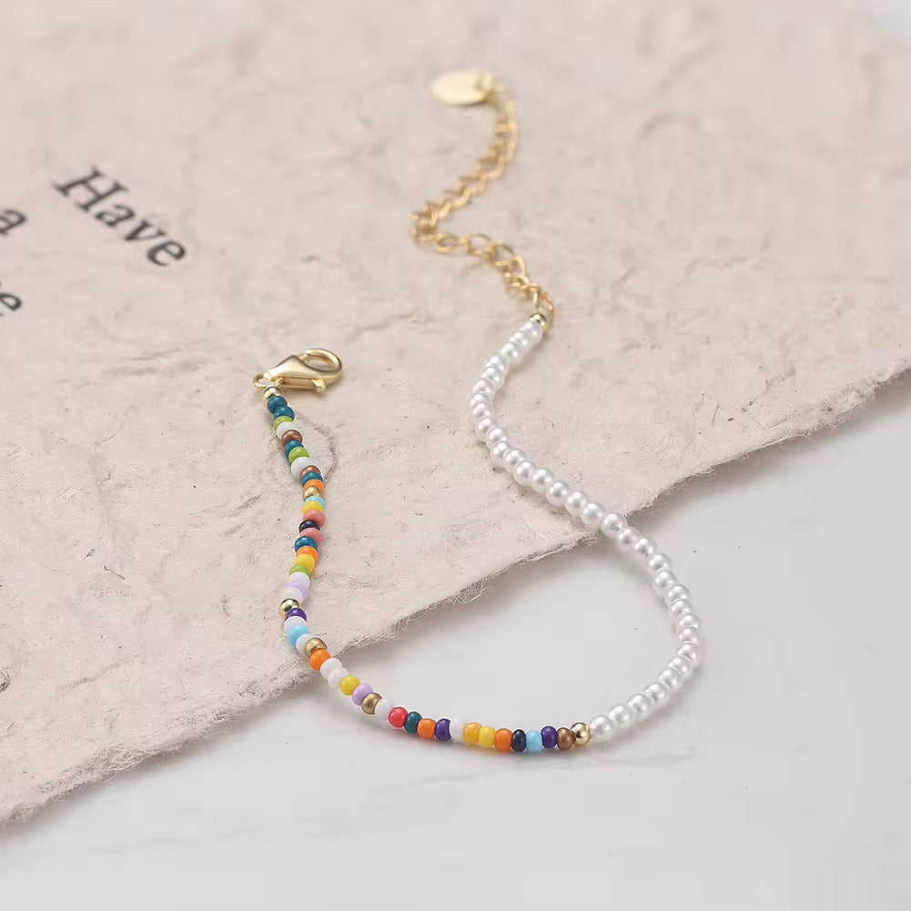 Vintage Shell Pearl Colourful Bracelet