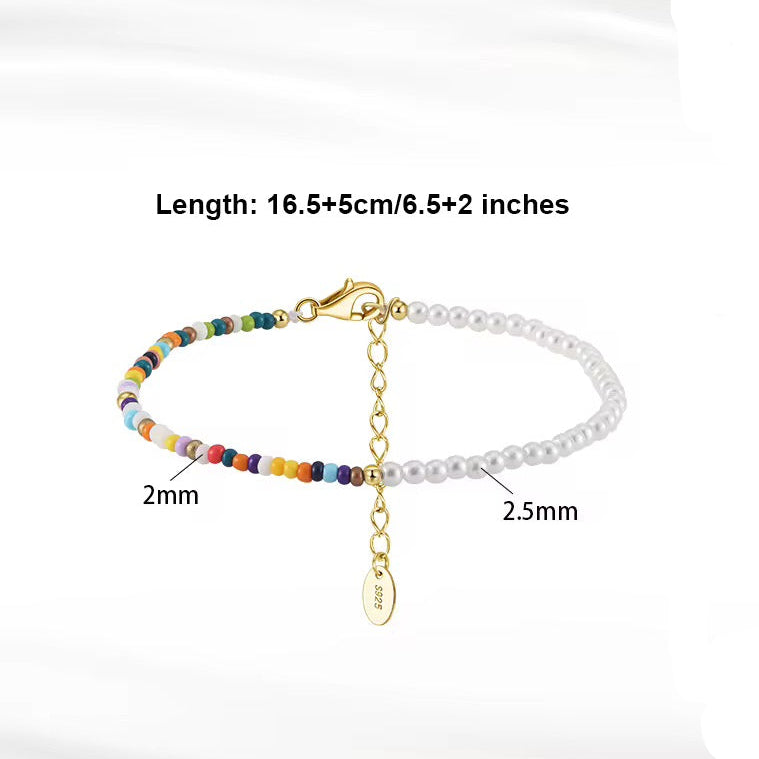 Vintage Shell Pearl Colourful Bracelet