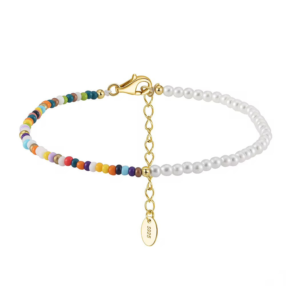 Vintage Shell Pearl Colourful Bracelet