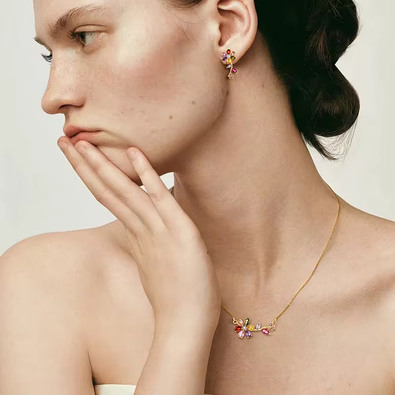 Multi color CZ Earrings