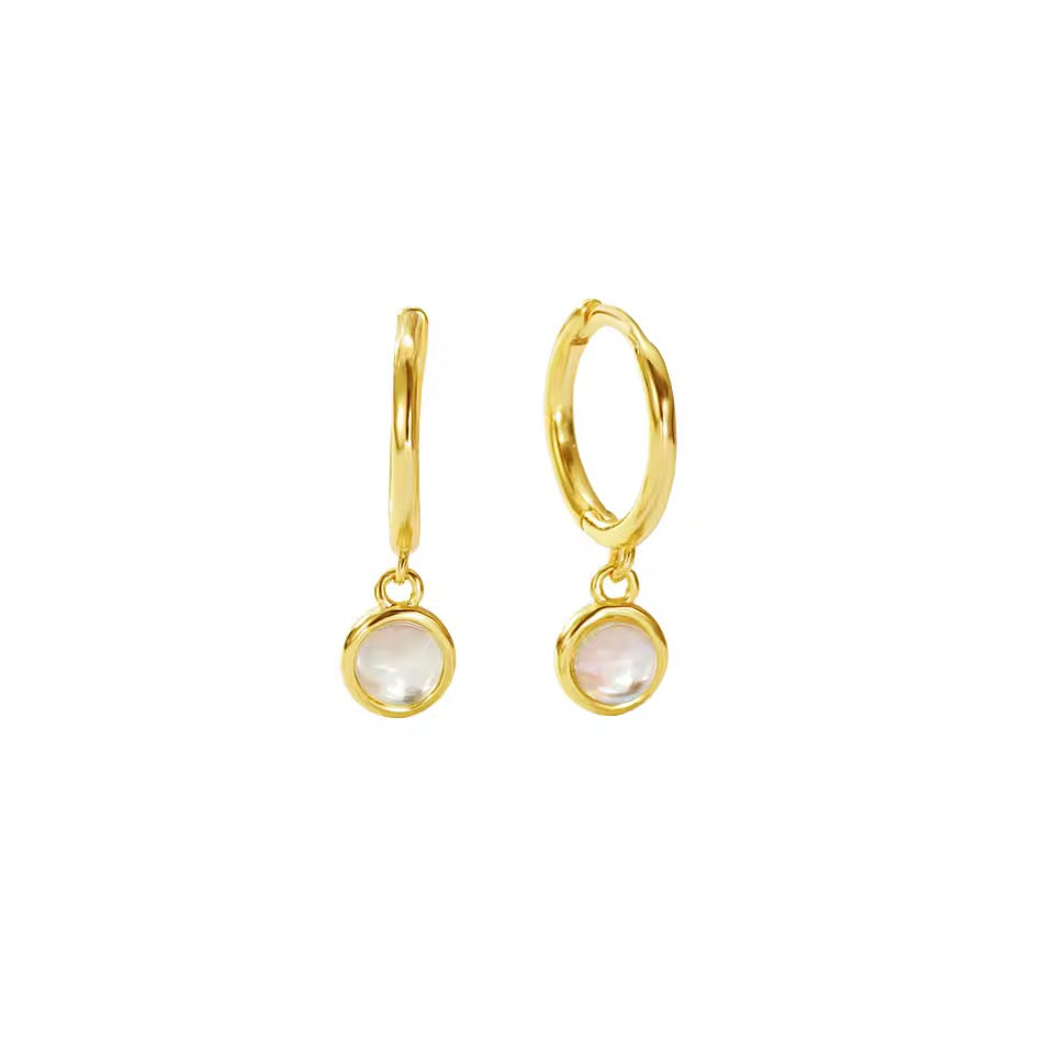 Tiny Hoop Dangle Earrings