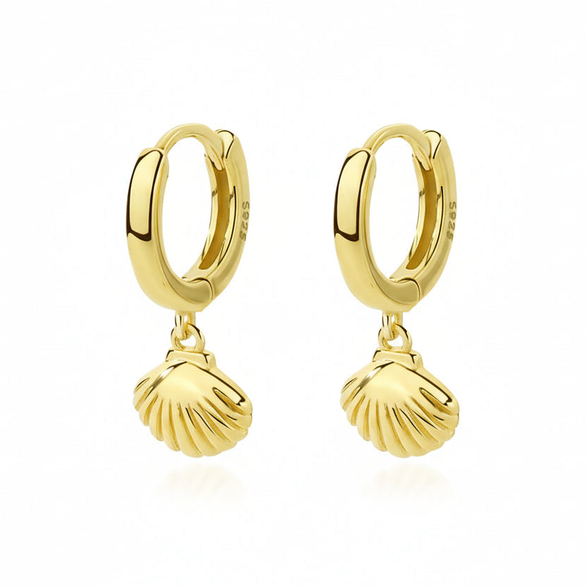 Ocean Hoop Dangle Earrings