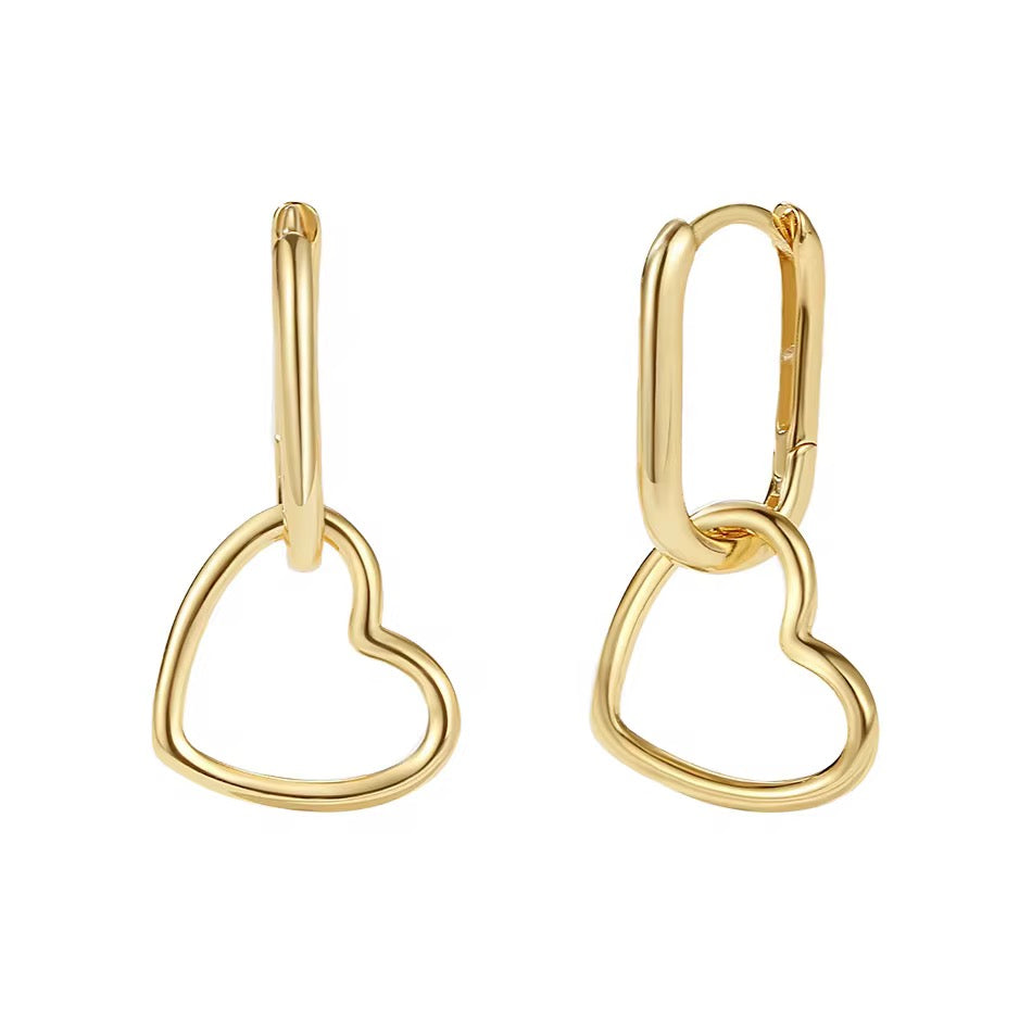 Heart Hoop Earrings