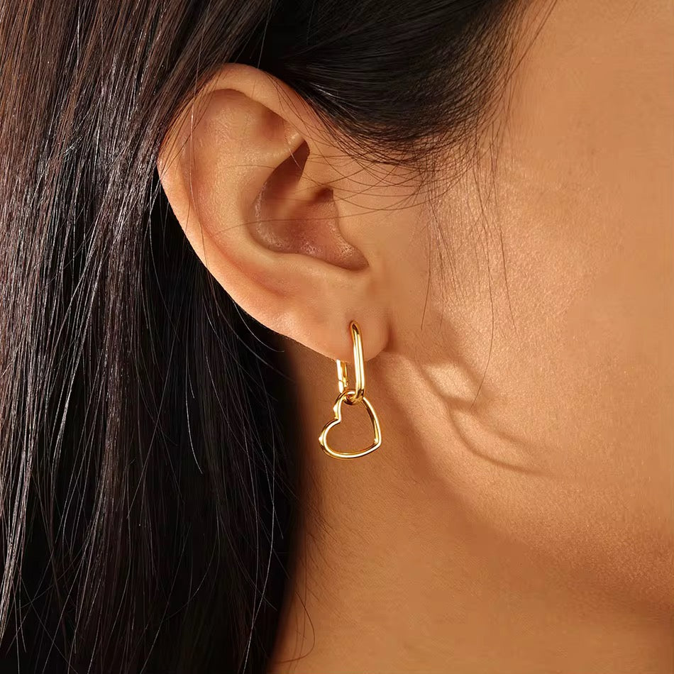 Heart Hoop Earrings